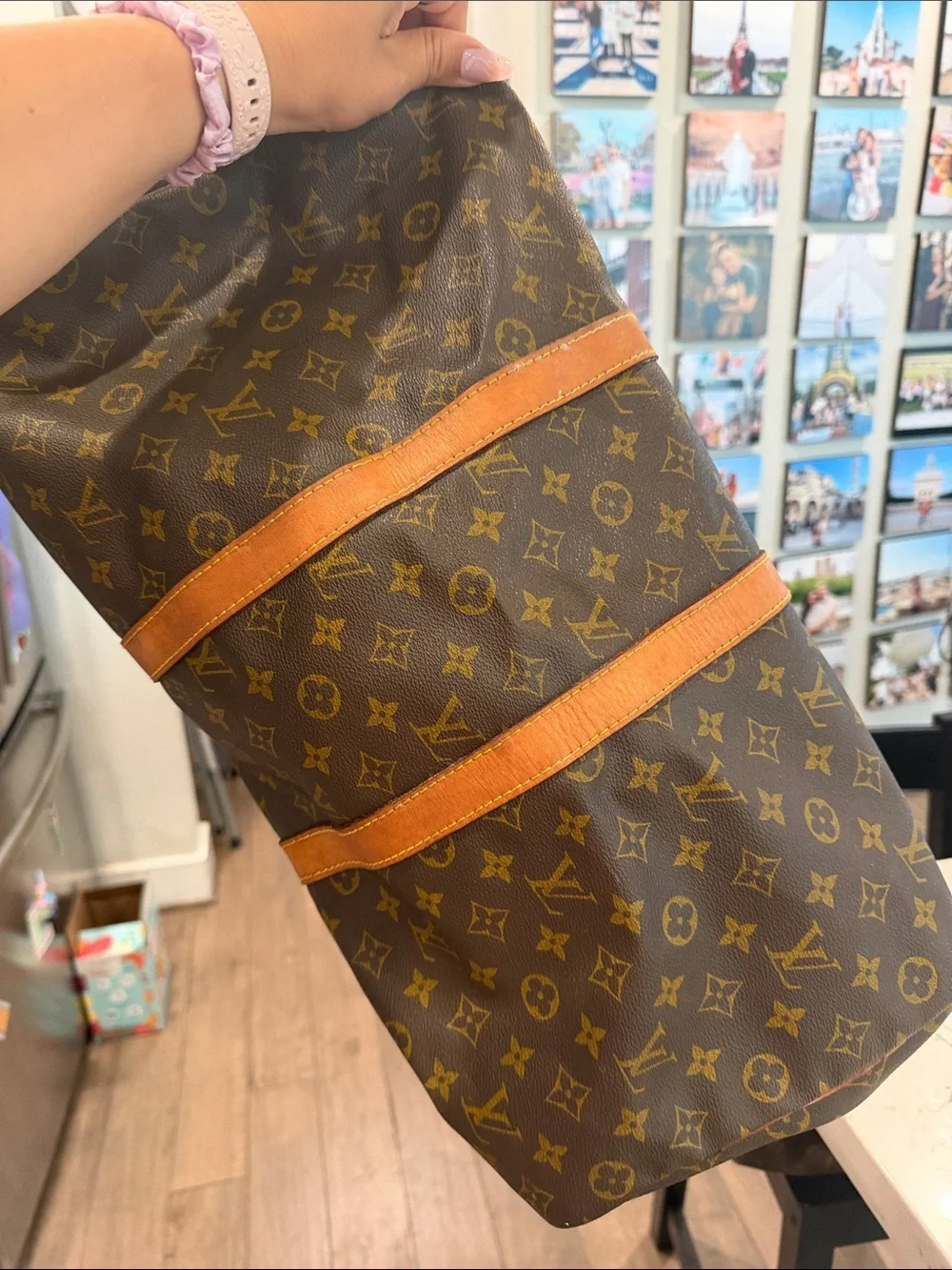 Louis Vuitton Brown Monogram Canvas Travel Bag keepall 50 - project bag/ as is